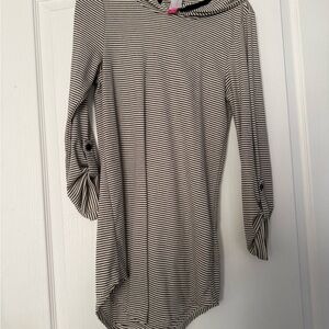 No Boundaries Black and White Striped Top